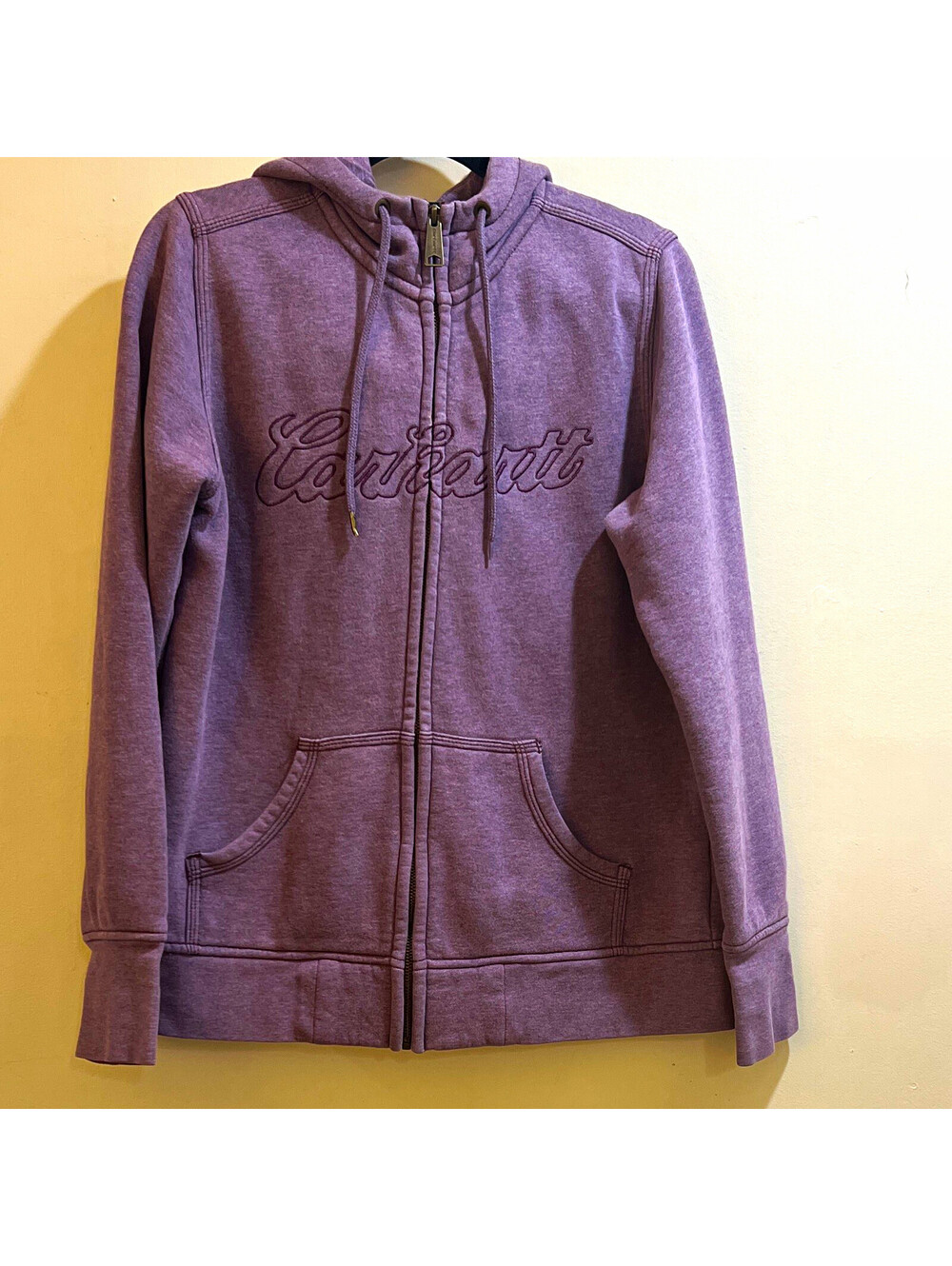 Carhartt Women’s Purple Full Zip Hooded Fleece Hoodie w/ Pockets Size 8/M